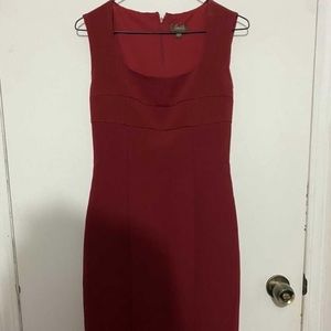 Red knee length dress